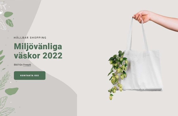 Miljövänliga väskor CSS -mall