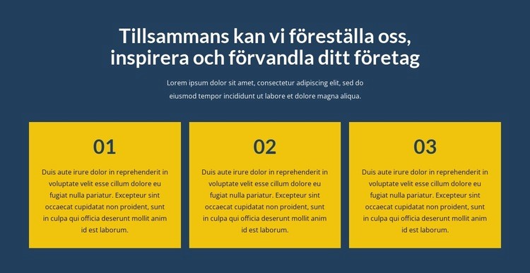 Förvandla ditt företag med oss Webbplats mall