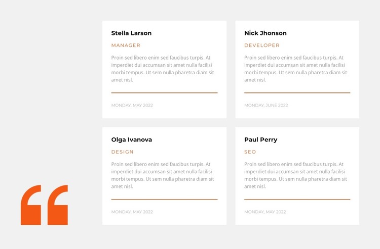A selection of opinions HTML Template