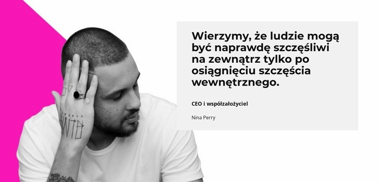 Pozytywne opinie Makieta strony internetowej