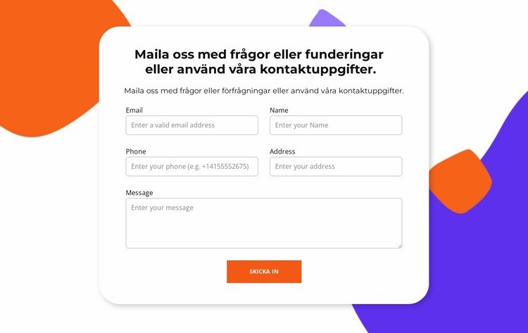 Fyll i formuläret WordPress -tema