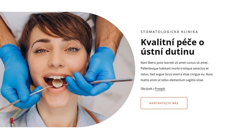 Kvalitní péče o ústní dutinu Šablona webové stránky