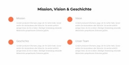 Site-Vorlage Für Mission, Vision, Geschichte