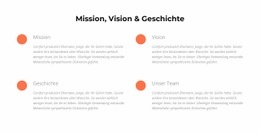 Website-Mockup-Generator Für Mission, Vision, Geschichte
