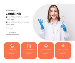 Kinderzahnklinik – Fertiges Website-Design