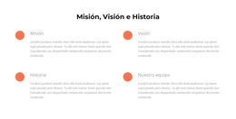 Misión, Visión, Historia - Plantilla HTML Gratuita