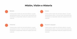 Plantilla De Sitio Para Misión, Visión, Historia