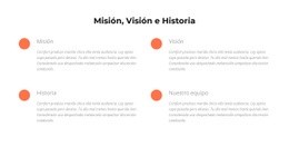 Misión, Visión, Historia - Plantilla De Una Página