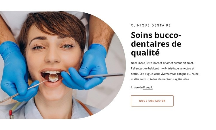 Des soins bucco-dentaires de qualité Créateur de site Web HTML