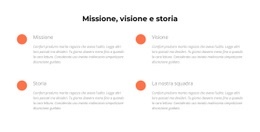 Modello Di Sito Per Missione, Visione, Storia