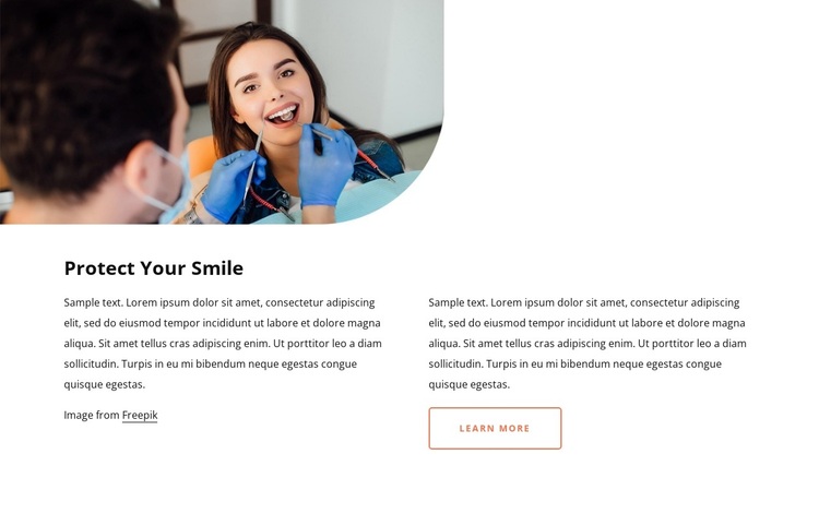 Protect your smile Joomla Page Builder
