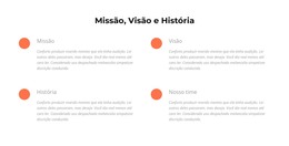 Missão, Visão, História - Modelo HTML Gratuito