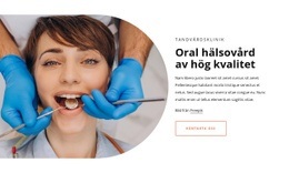Munhälsovård Av Hög Kvalitet - Enkel Webbplatsmall