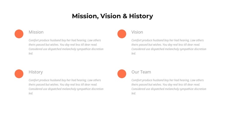 Mission, vision, history Template
