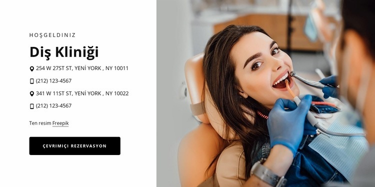 Düşük maliyetli diş tedavisi bulun Bir Sayfa Şablonu