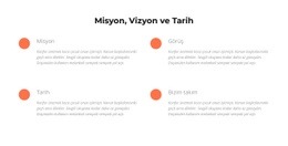 Misyon, Vizyon, Tarih - Web Sitesi Tasarımını Ücretsiz Indirme