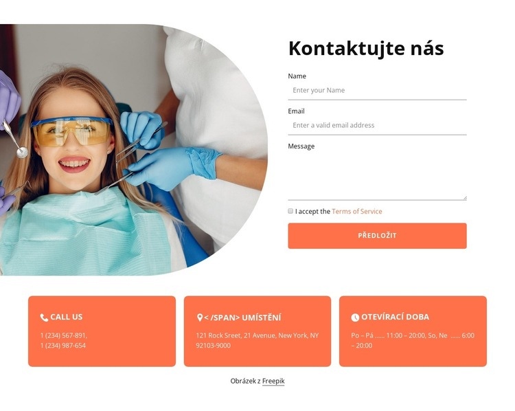 Kontaktujte naši kliniku Téma WordPress