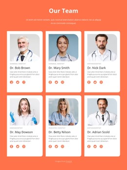 Dental Clinic Team Single Page Website