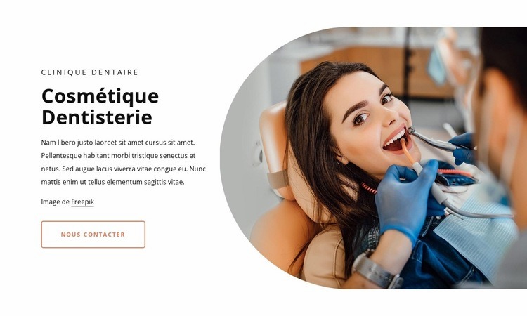 Dentisterie cosmétique Maquette de site Web