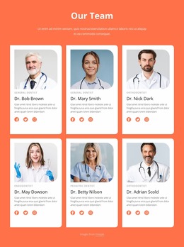 Dental Clinic Team - Online HTML Page Builder