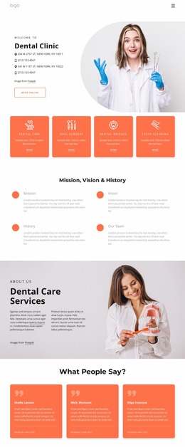 Dental Practice In NYC - HTML Layout Generator