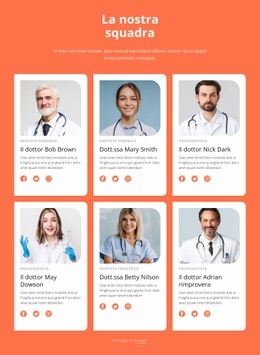 Il Team Della Clinica Odontoiatrica - Modello Di Una Pagina