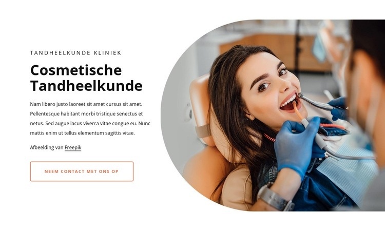 Cosmetische tandheelkunde Bestemmingspagina