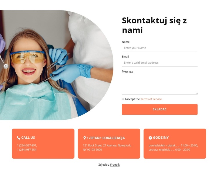 Skontaktuj się z naszą kliniką Motyw WordPress