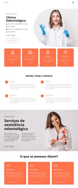 Prática Odontológica Em Nova York Modelo HTML5