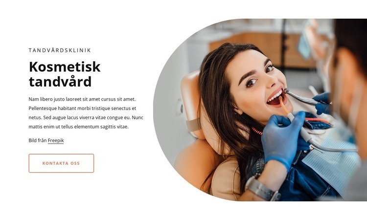 Kosmetisk tandvård HTML-mall