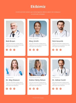 Diş Kliniği Ekibi Için Bootstrap Teması Çeşitleri