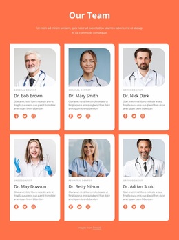 Bootstrap Theme Variations For Dental Clinic Team