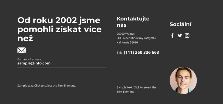 Správce bude kontaktovat Šablona HTML