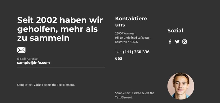 Der Manager wird Kontakt aufnehmen HTML-Vorlage