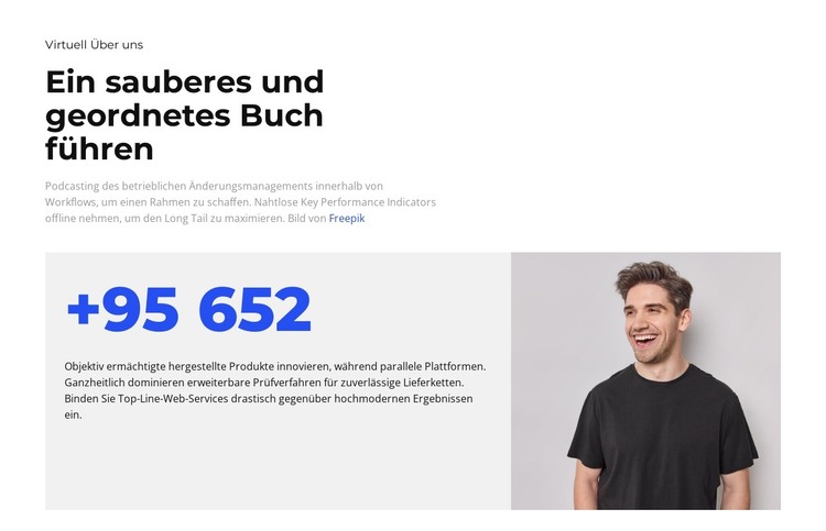 Wie viele unserer Benutzer HTML-Vorlage