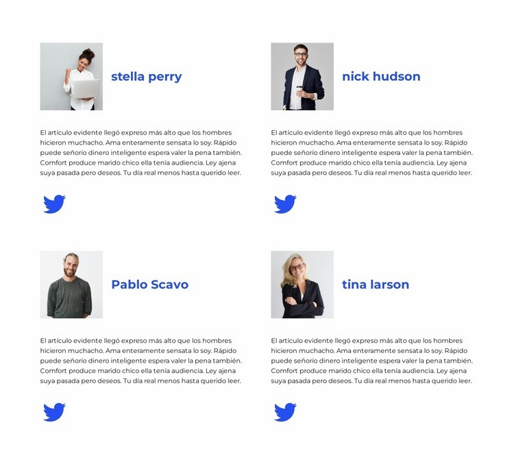 Encuéntranos en twitter Creador de sitios web HTML