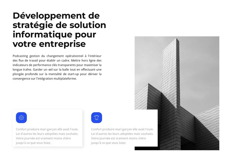 Tendances du développement des affaires Modèle de site Web