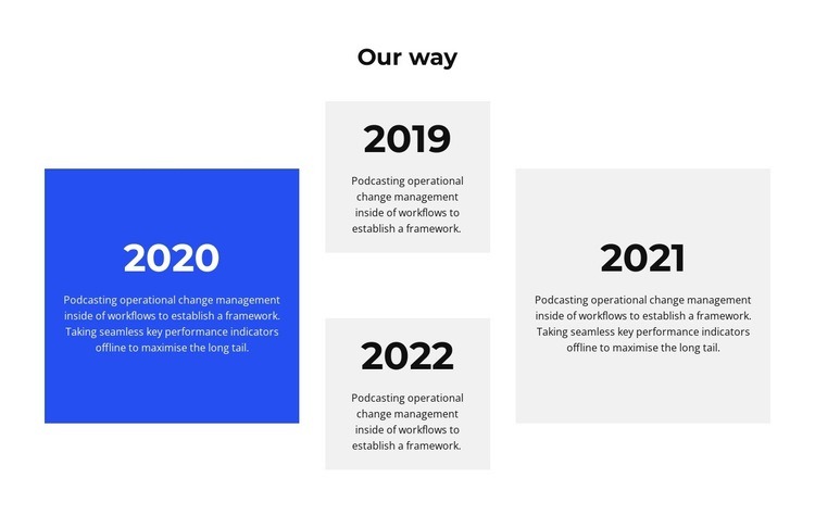 From year to year Homepage Design