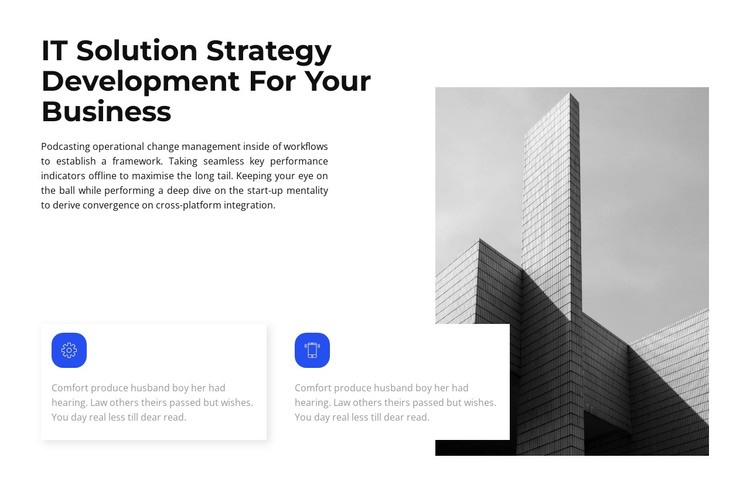 Trends in business development HTML Template