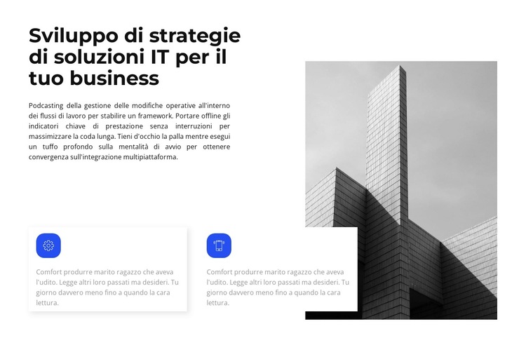 Tendenze nello sviluppo del business Modello di sito Web