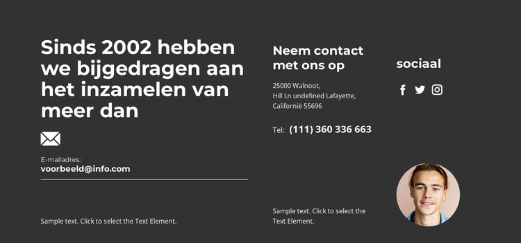 Manager neemt contact op met: Bestemmingspagina