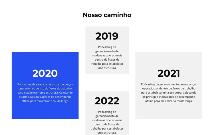 De ano para ano Design do site