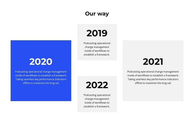 From year to year Webflow Template Alternative