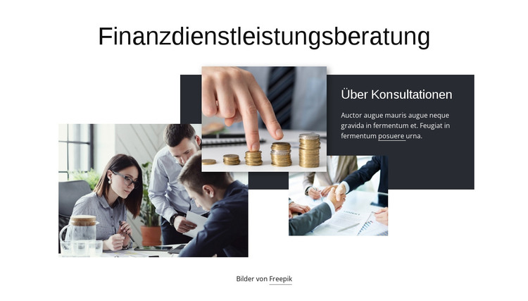 Finanzdienstleistungsberatung HTML-Vorlage