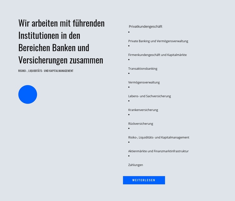 Finanzverwaltung Landing Page