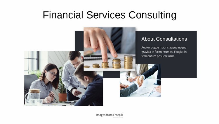 Pénzügyi szolgáltatásokkal kapcsolatos tanácsadás Html Weboldal készítő