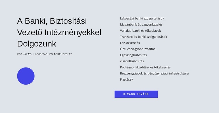 Pénzügyi menedzsment Weboldal tervezés