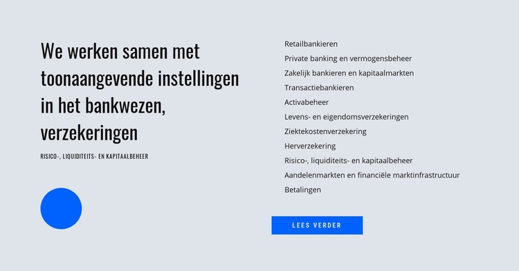 Financieel management Website Builder-sjablonen