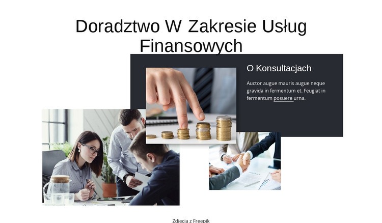 Doradztwo w zakresie usług finansowych Szablony do tworzenia witryn internetowych