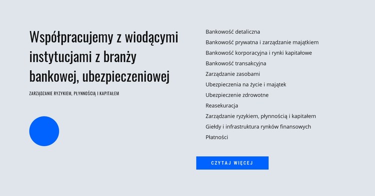 Zarządzanie finansami Szablon CSS